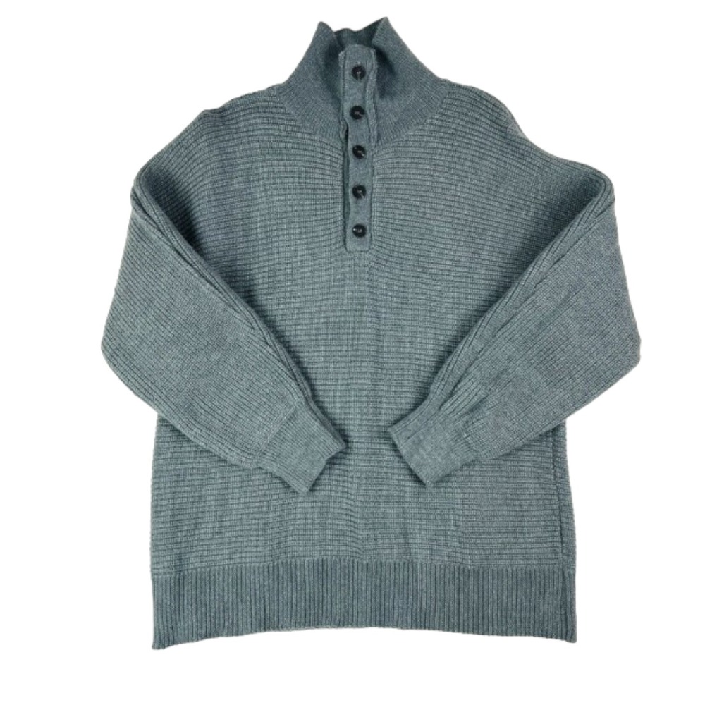 OAK + FORT Gray Ribbed Acrylic Wool L/S Turltleneck Sweater Womens Size Medium M